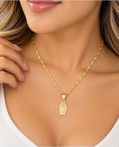 Cadena Singapur con Virgen de Guadalupe