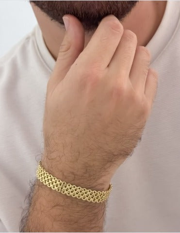 Pulsera Tejido Chino Grueso para Hombre 20 cm