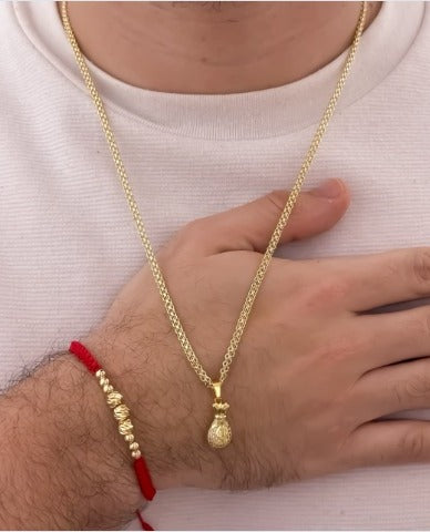 Set Fortuna: Cadena Bolsa de Dinero + Pulsera Roja