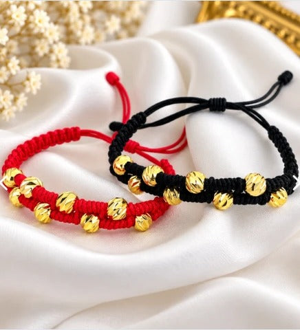 Dúo de Pulseras Nudo Balín Diamantado