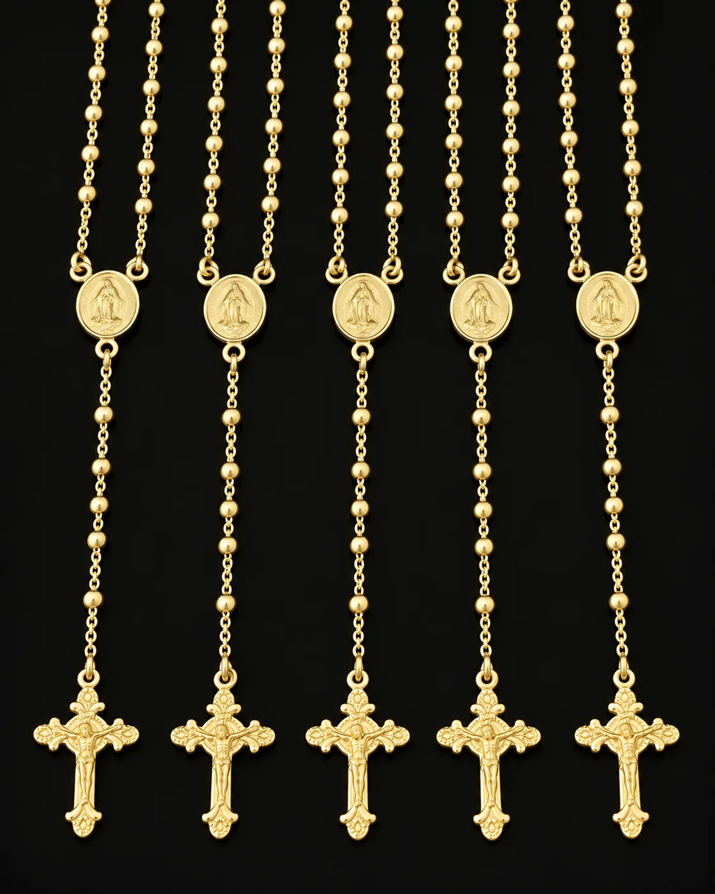 Rosario Dorado 2.5 mm 50 cm
