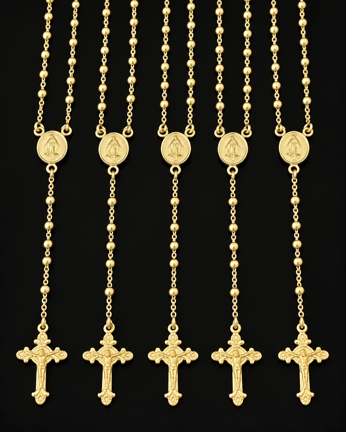 Rosario Dorado 2.5 mm 50 cm